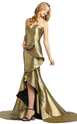 1 of 4 Mac Duggal 67662D Dress Gold