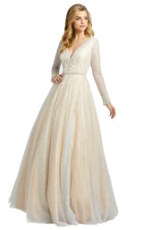 1 of 4 Mac Duggal 77497D Dress Silver Nude