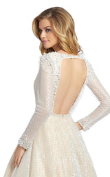 4 of 4 Mac Duggal 77497D Dress Silver Nude