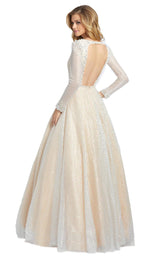 2 of 4 Mac Duggal 77497D Dress Silver Nude