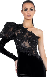 3 of 4 Nicole Bakti 6842 Jumpsuit Black