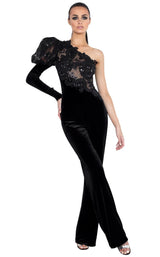 1 of 4 Nicole Bakti 6842 Jumpsuit Black