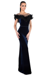 1 of 2 Nicole Bakti 6851 Dress Navy