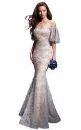 1 of 2 Nicole Bakti 6869 Dress Silver