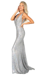 4 of 8 Nicole Bakti 6899 Dress Silver