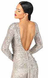 5 of 6 Nicole Bakti 6904 Dress Silver