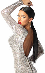 6 of 6 Nicole Bakti 6904 Dress Silver