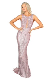 1 of 8 Nicole Bakti 6965 Dress Rose-Silver