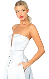 4 of 4 Nicole Bakti 6977 Dress Sky-Blue