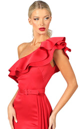 3 of 4 Nicole Bakti 6978 Dress Red