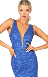 3 of 4 Nicole Bakti 6983 Dress Royal