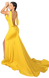 3 of 8 Nicole Bakti 6989 Dress Chartreuse