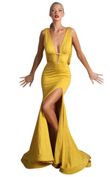 2 of 8 Nicole Bakti 6989 Dress Chartreuse