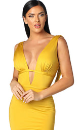 5 of 8 Nicole Bakti 6989 Dress Chartreuse