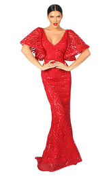 1 of 2 Nicole Bakti 7024 Dress Red