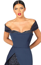 2 of 2 Nicole Bakti 7029 Dress Navy