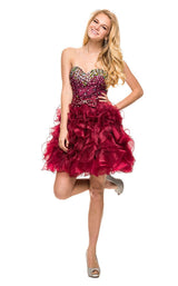 5 of 16 Nox Anabel 2853 Dress Burgundy