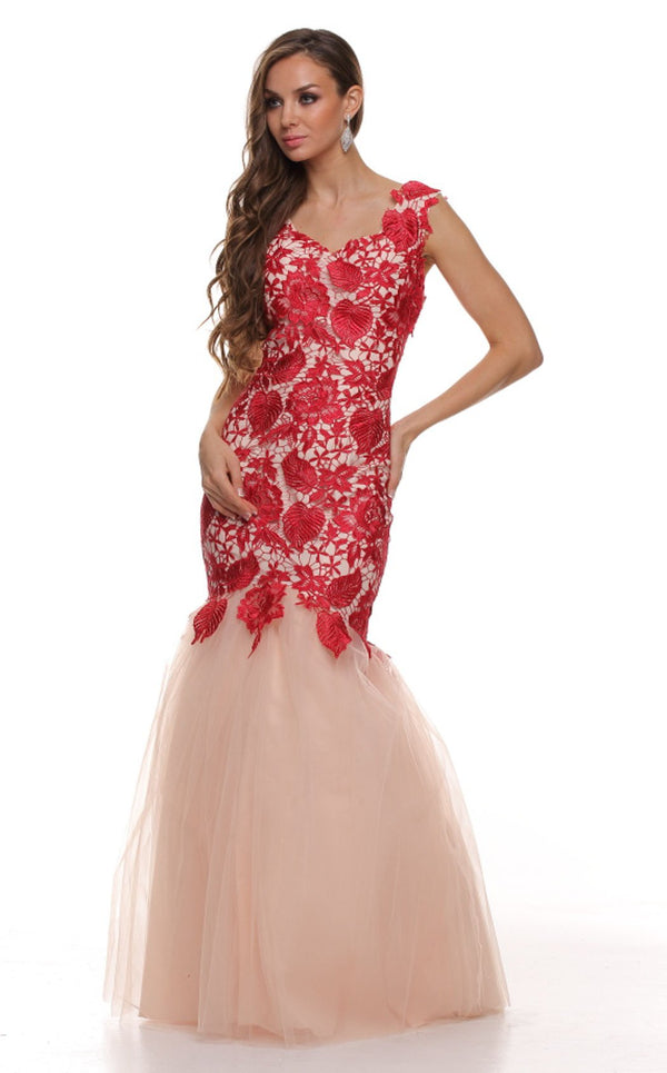 Nox Anabel 3121 Dress Red-Nude