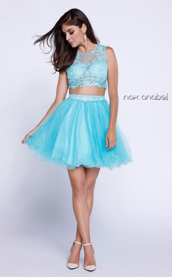 Nox Anabel 6057 Dress Aqua-Blue