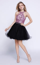 1 of 2 Nox Anabel 6214 Dress Black-Pink