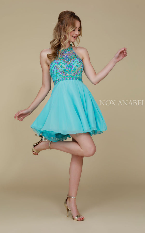Nox Anabel 6238 Dress Aqua-Blue