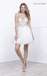 1 of 2 Nox Anabel 6271 Dress Ivory-Gold