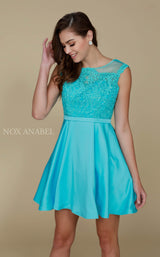 1 of 4 Nox Anabel 6288 Dress Aqua-Blue