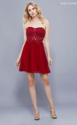 1 of 4 Nox Anabel 6314 Dress Burgundy