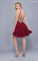 4 of 6 Nox Anabel 6324 Dress Burgundy