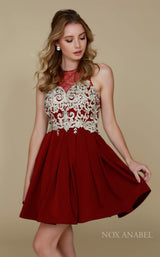 1 of 4 Nox Anabel 6338 Dress Burgundy