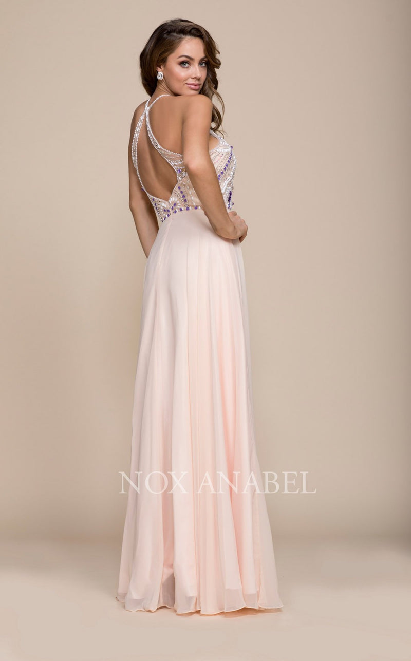 Nox Anabel 8276 Dress Nude-Purple