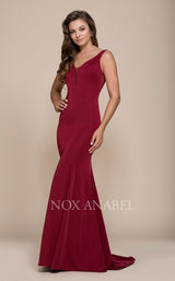 1 of 8 Nox Anabel C001 Dress Burgundy