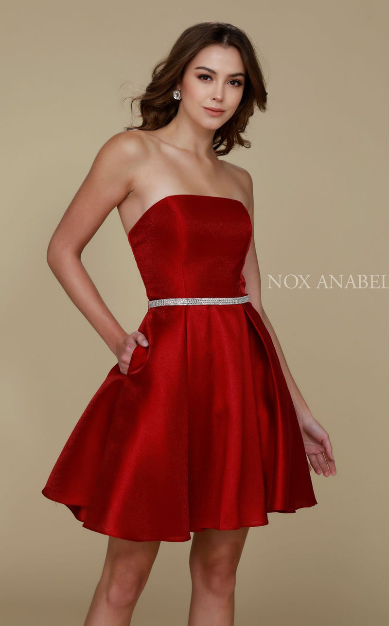 Nox Anabel Y661 Dress Burgundy