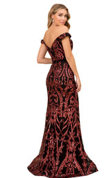 3 of 8 Nox Anabel P418 Dress Black-Burgundy