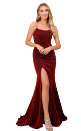 1 of 8 Nox Anabel R358 Dress Burgundy