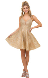 1 of 8 Nox Anabel R682 Dress Gold