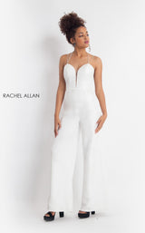 6 of 12 Rachel Allan L1176 Dress White