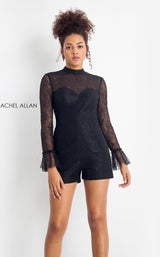 1 of 12 Rachel Allan L1188 Jumpsuit Black