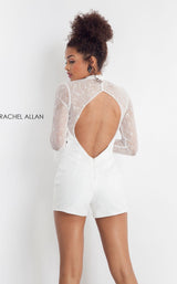 9 of 12 Rachel Allan L1188 Jumpsuit White