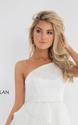 6 of 12 Rachel Allan L1197 Dress White