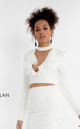 6 of 12 Rachel Allan L1200 Dress White