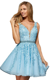 3 of 10 Sherri Hill 52157 Light-Blue
