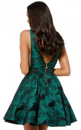 7 of 18 Sherri Hill 52177 Black-Emerald