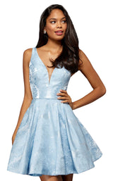 1 of 18 Sherri Hill 52177 Light-Blue