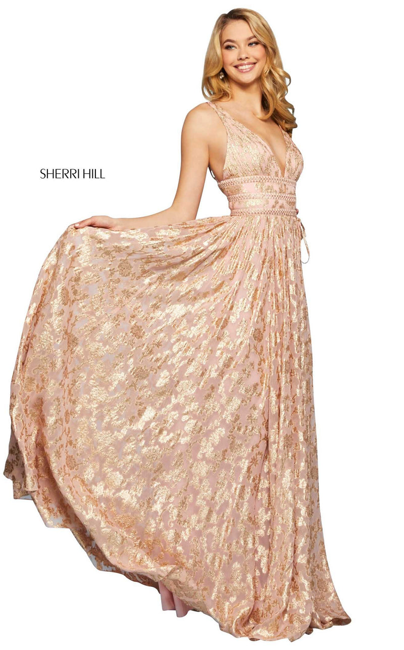 Sherri Hill 52474 Dress Blush-Gold