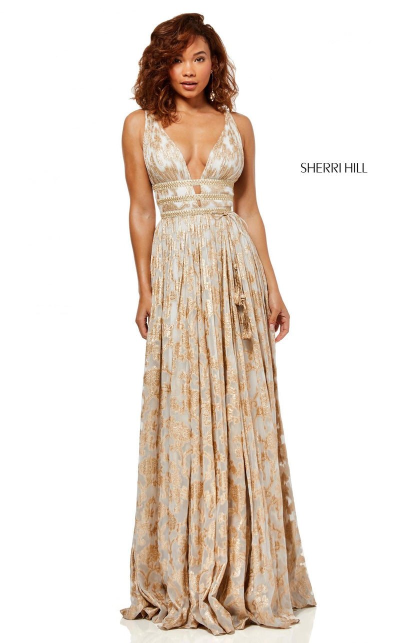 Sherri Hill 52474 Dress Ivory-Gold