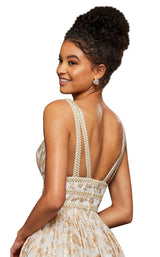 7 of 8 Sherri Hill 52965 Ivory-Gold