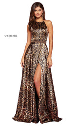 1 of 4 Sherri Hill 53301 Animal-Print