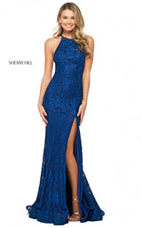 4 of 10 Sherri Hill 53361 Dress Navy