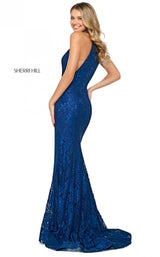 5 of 10 Sherri Hill 53361 Dress Navy